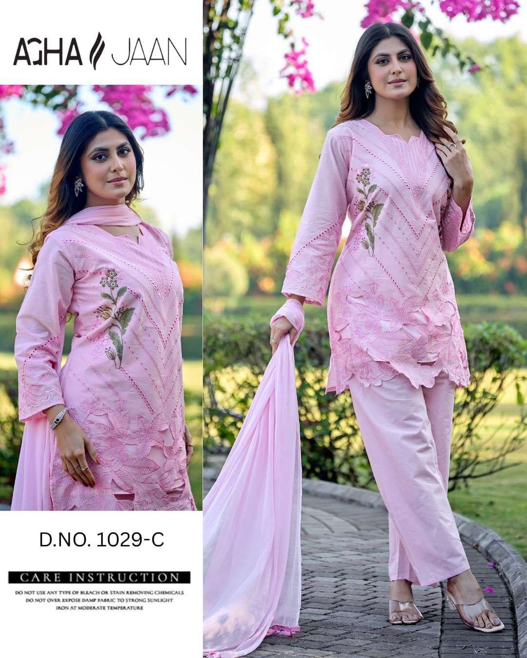 1029 COLOURS BY AGHA JAAN CAMBRIC COTTON STITCHED PAKISTANI DRESSES