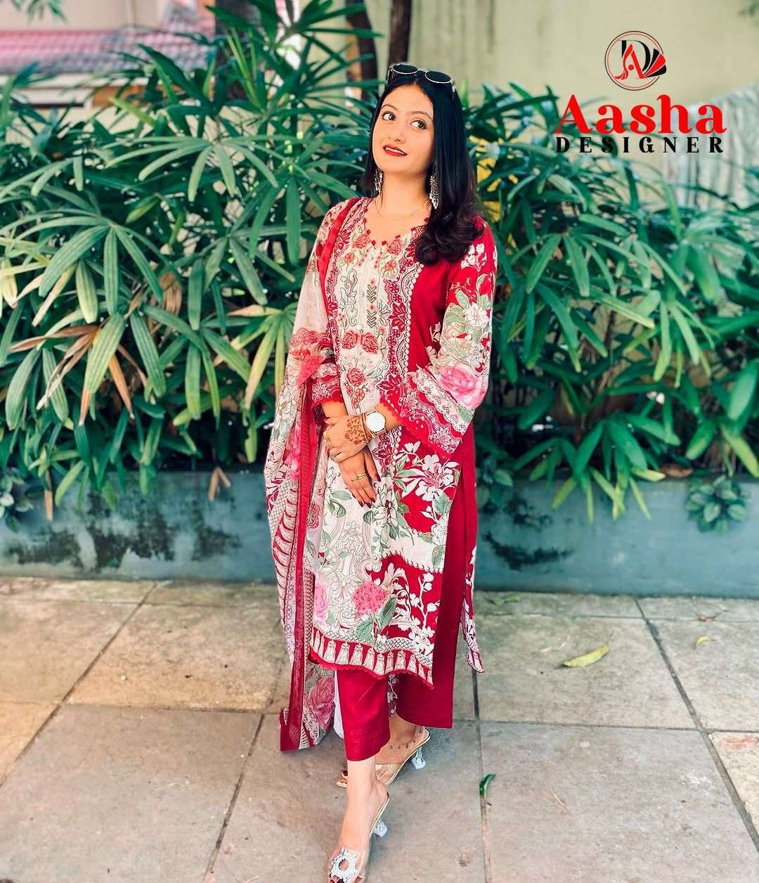 1173 HIT DESIGN BY AASHA DESIGNER FANCY PURE COTTON PAKISTANI DRESS