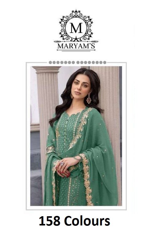 158 COLOURS BY MARYAMS FANCY DESIGNER GEORGETTE PAKISTANI DRESSES