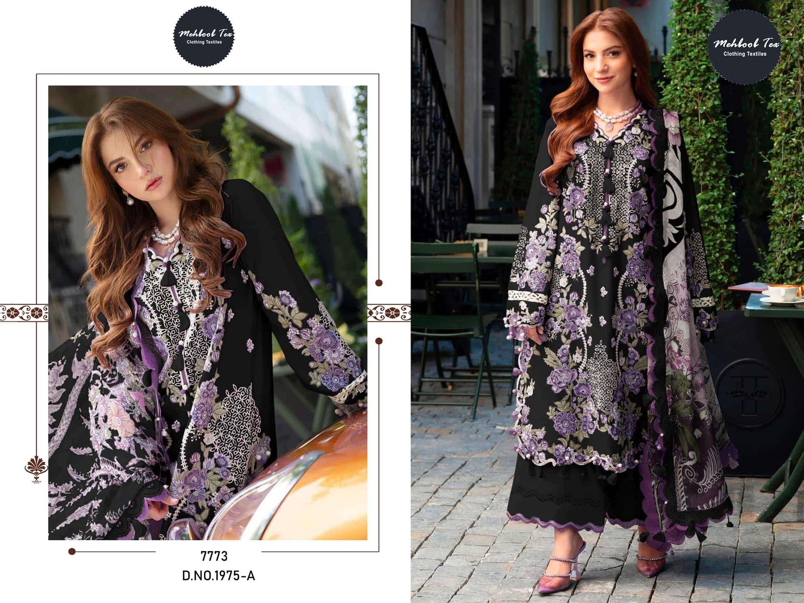 1975 COLOURS BY MEHBOOB TEX FANCY DESIGNER COTTON PAKISTANI DRESSES