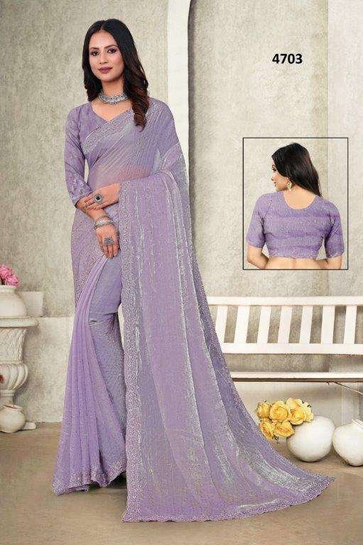 4703 COLOURS BY SUSWANI LATEST FANCY DESIGNER CHIFFON SAREES