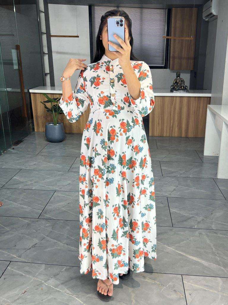 6157 COLOURS BY SUSWANI STYLISH DESIGNER RAYON PRINTED GOWNS