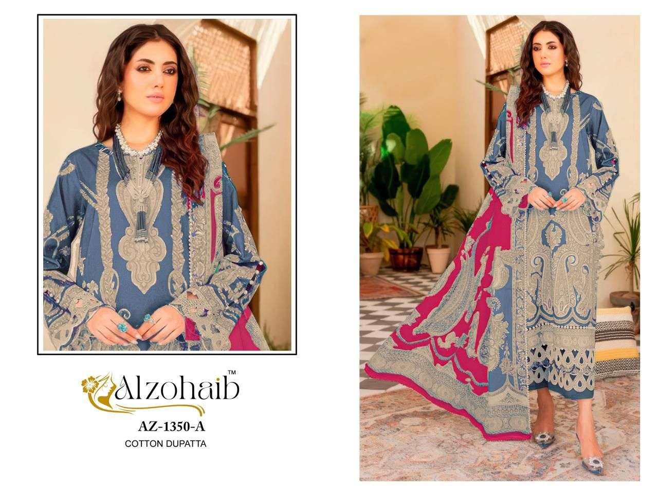 AZ-1350 COLOURS BY ALZOHAIB FANCY DESIGNER COTTON PAKISTANI DRESSES
