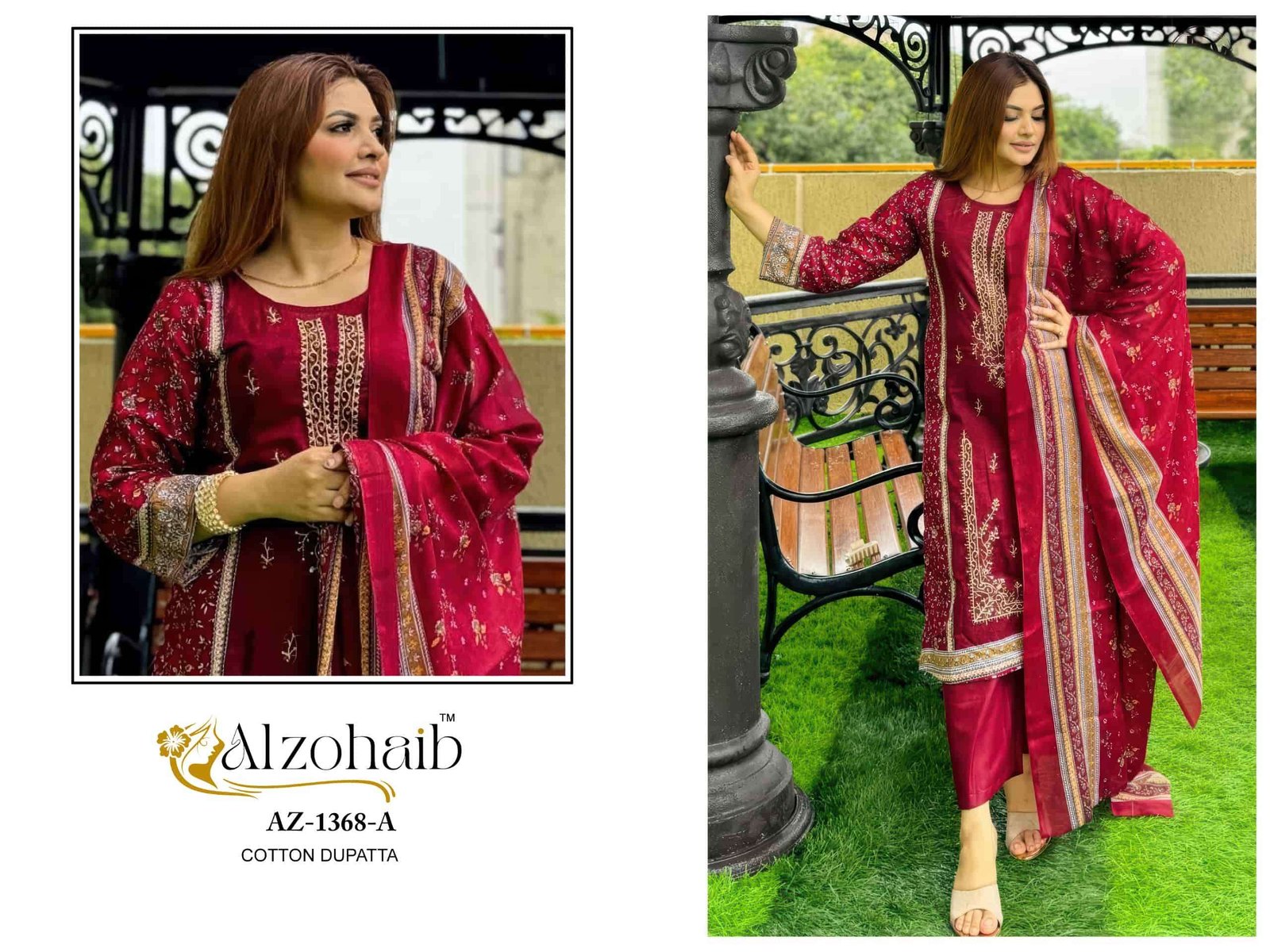 AZ-1368 COLOURS BY ALZOHAIB FANCY DESIGNER COTTON PAKISTANI DRESSES