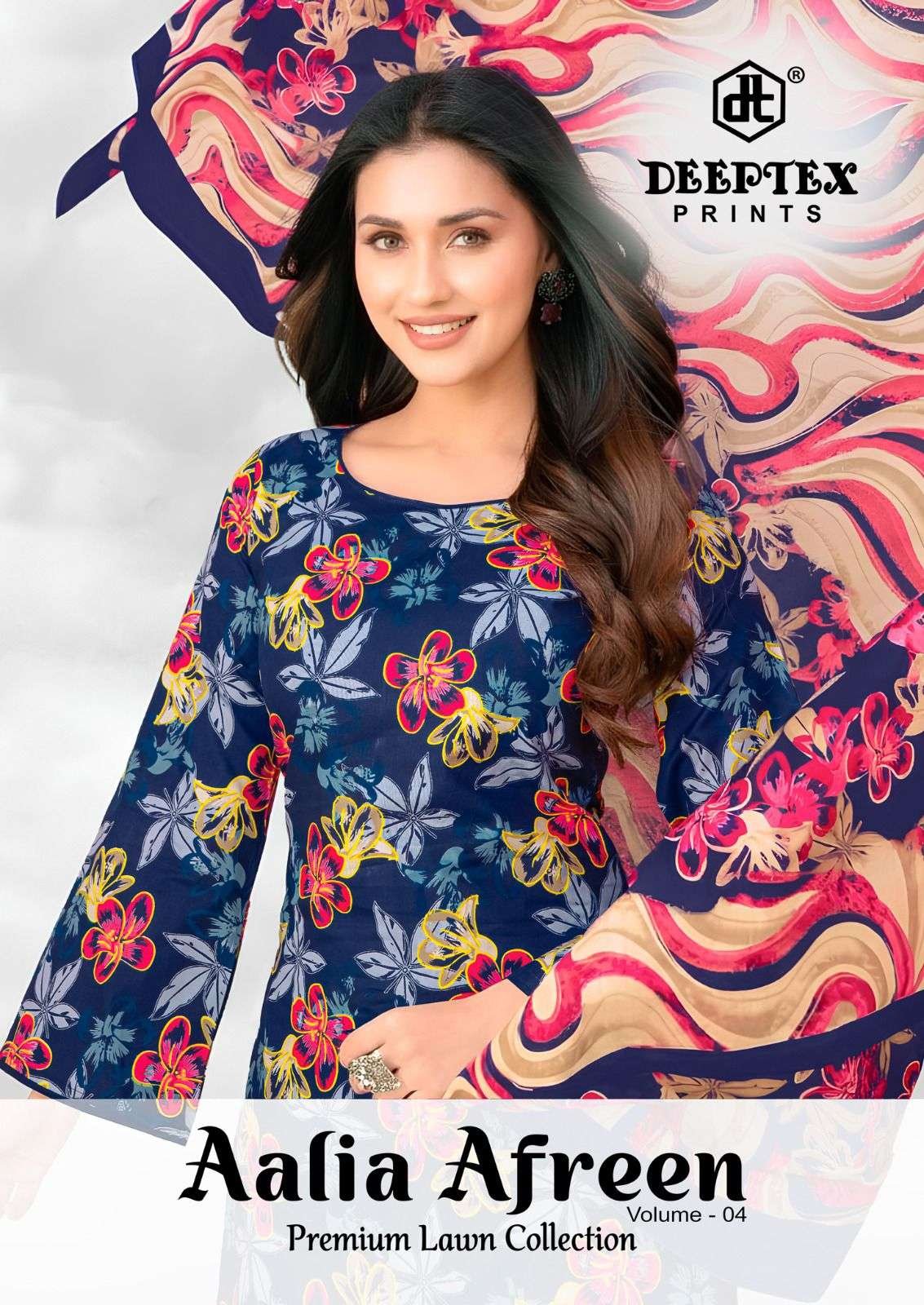 AALIA AFREEN VOL-4 BY DEEPTEX 4001 TO 4008 SERIES COTTON PRINT DRESSES