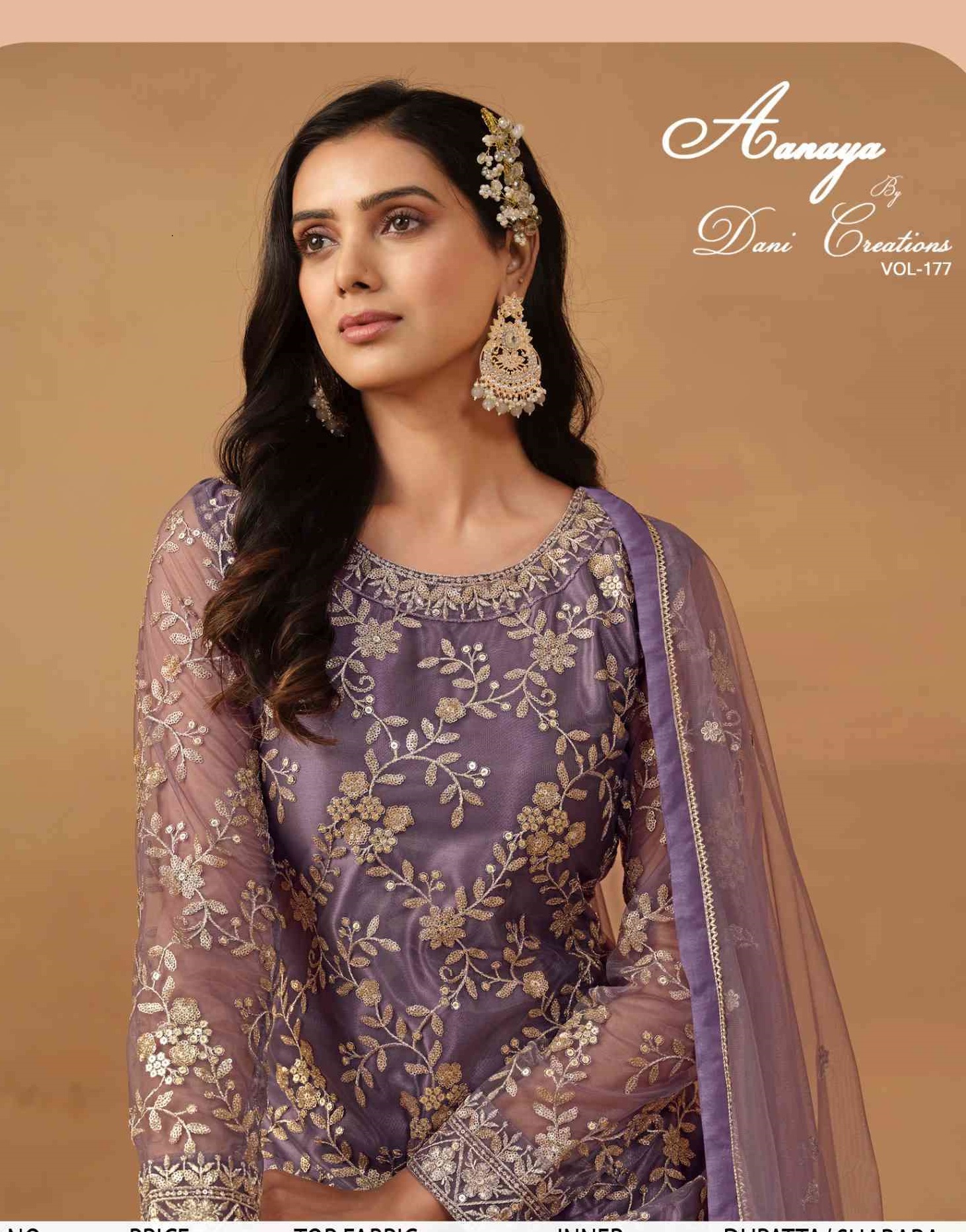 AANAYA VOL-177 BY DANI CREATIONS 7701 TO 7704 SERIES NET SHARARA DRESSES