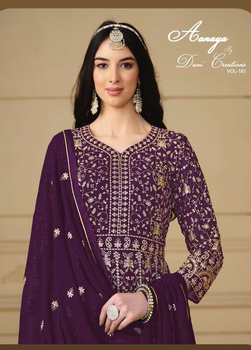 AANAYA VOL-181 BY DANI CREATIONS 8101 TO 8104 SERIES FAUX GEORGETTE DRESSES