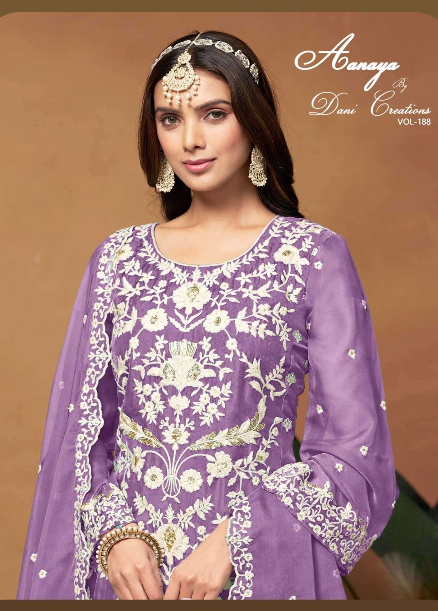 AANAYA VOL-188 BY DANI CREATIONS 8801 TO 8804 SERIES ORGANZA DRESSES