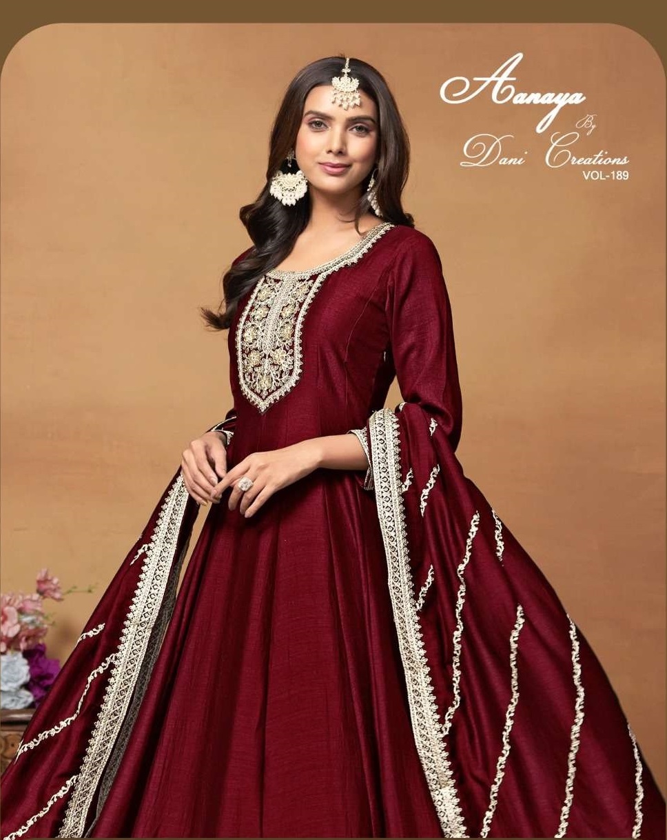 AANAYA VOL-189 BY DANI CREATIONS 8901 TO 8904 SERIES ART SILK DRESSES