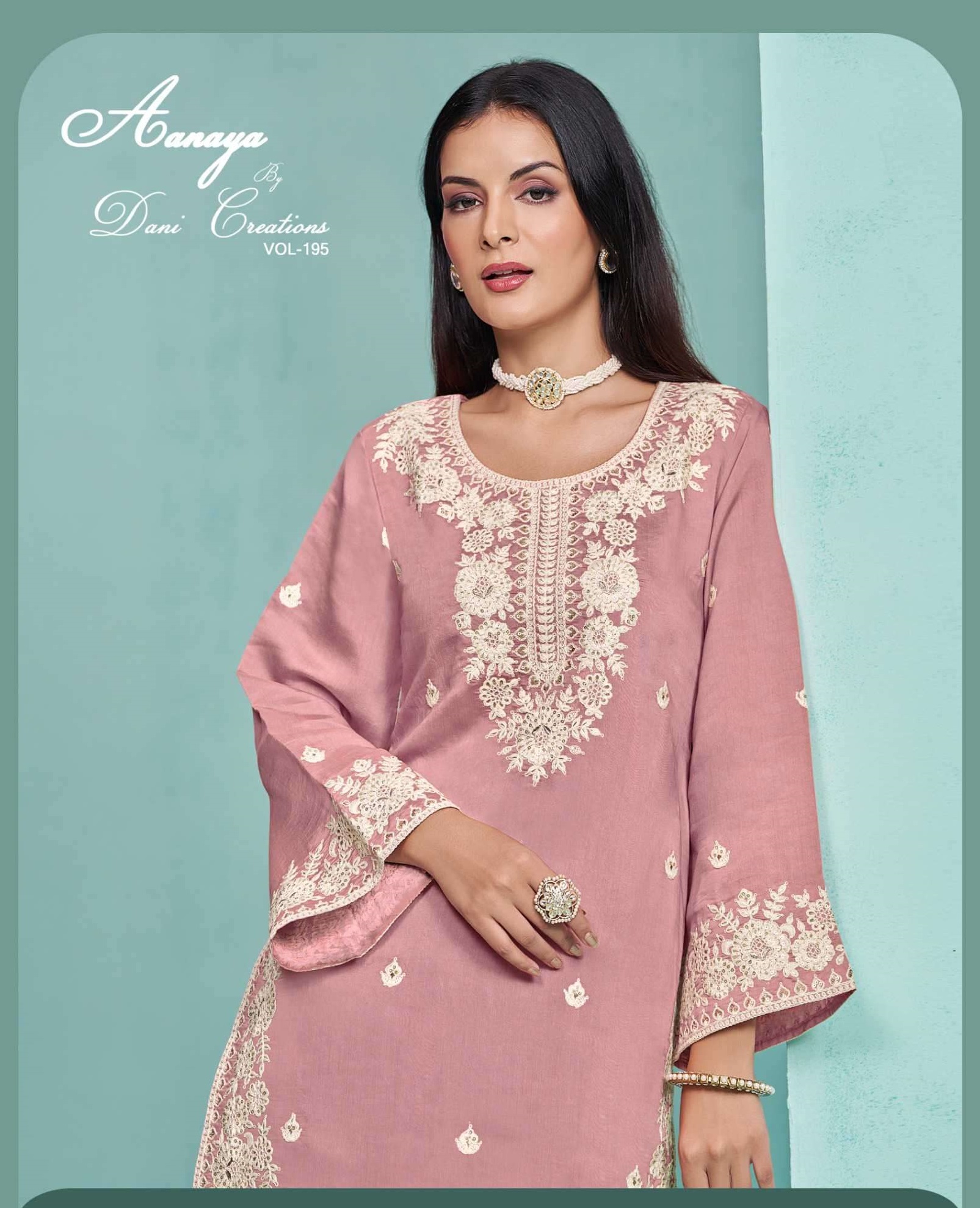 AANAYA VOL-195 BY DANI CREATIONS 9501 TO 9504 SERIES PV CHANDERI DRESSES