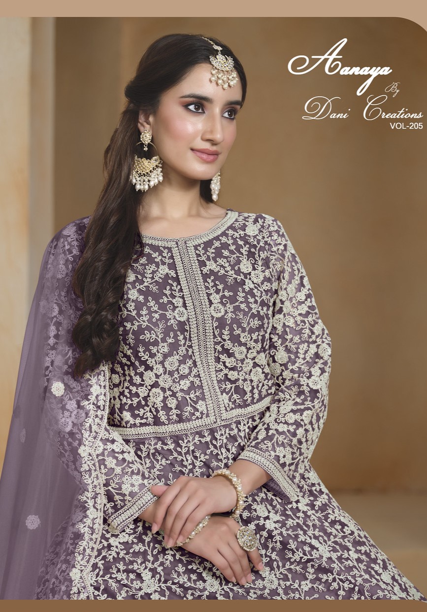 AANAYA VOL-205 BY DANI CREATIONS 20501 TO 20504 SERIES HEAVY NET GOWNS