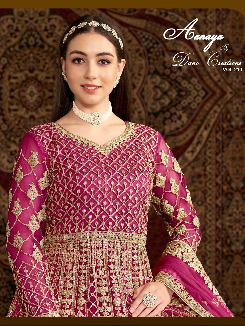 AANAYA VOL-210 BY DANI CREATIONS 210-A TO 210-F SERIES HEAVY NET GOWNS