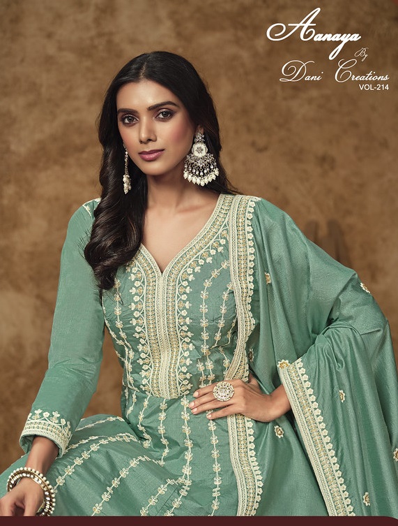 AANAYA VOL-214 BY DANI CREATIONS 214-A TO 214-D SERIES DOLA SILK GOWNS