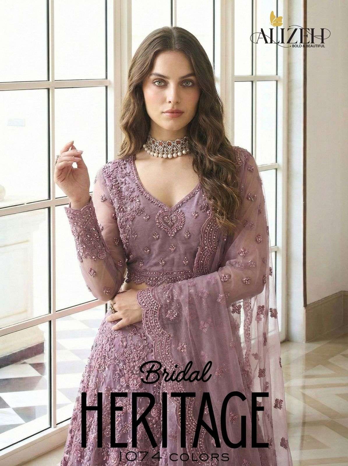 ALIZEH BRIDAL HERITAGE 1074 COLORS BY ALIZEH BUTTERFLY NET LEHENGAS