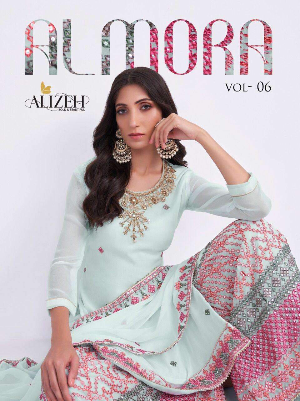 ALMORA VOL-6 BY ALIZEH 3022 TO 3025 SERIES HEAVY GEORGETTE DRESSES