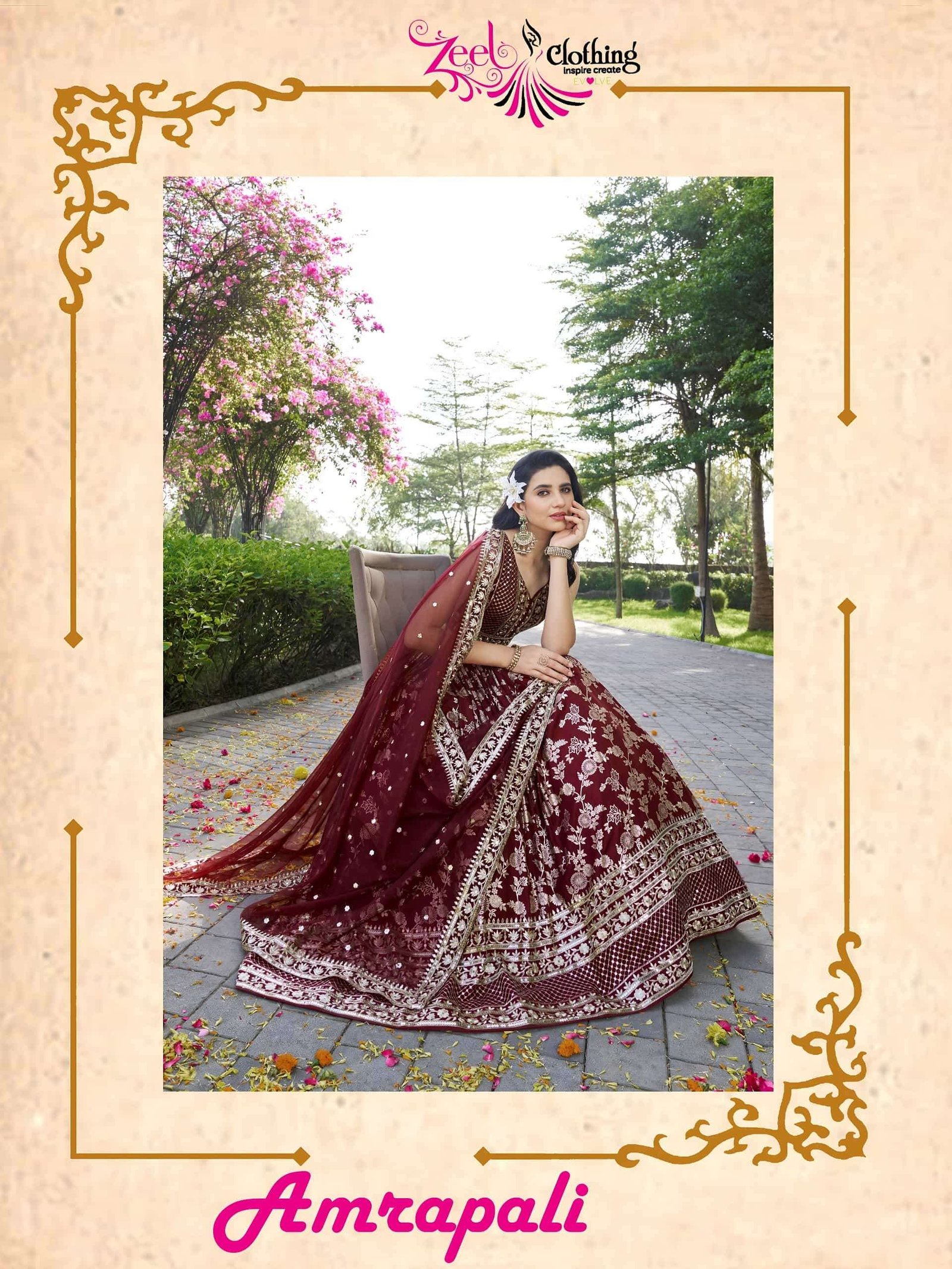 AMRAPALI BY ZEEL CLOTHING 7100 COLOURS DOLA SILK JACQUARD LEHENGAS