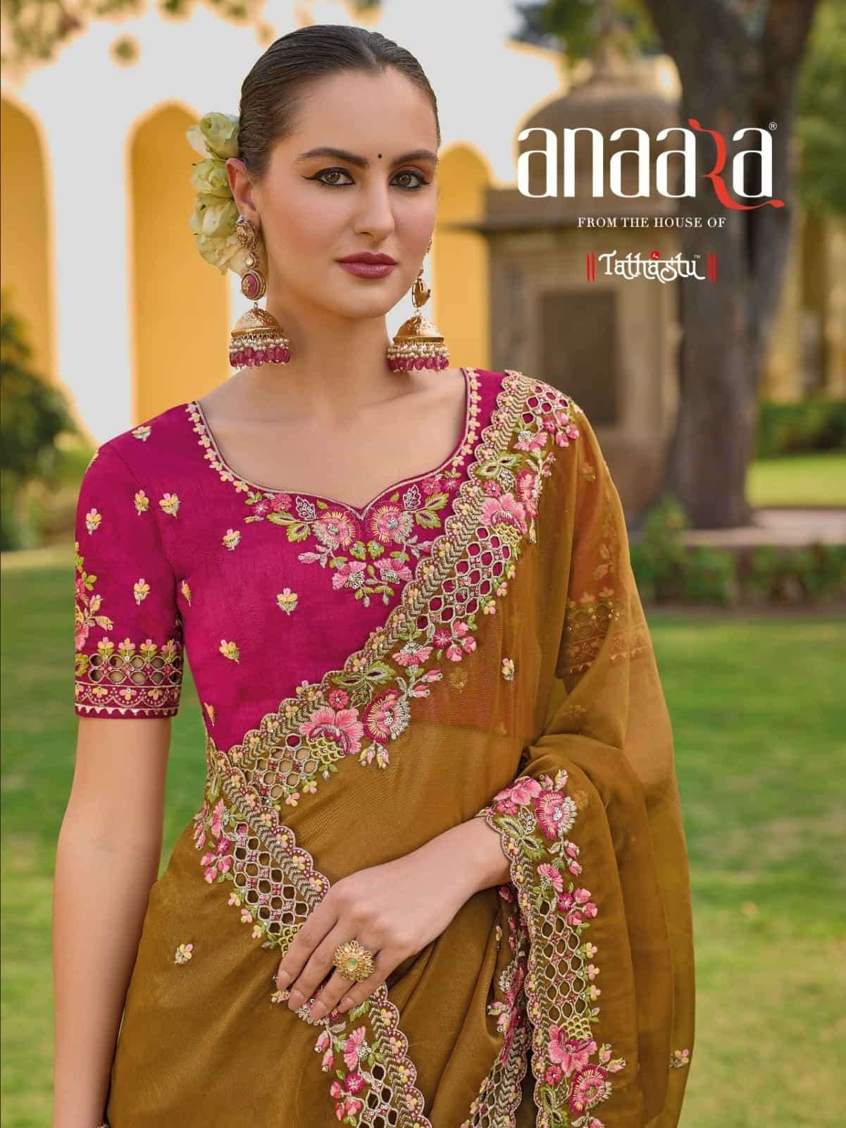 ANAARA 6900 SERIES BY TATHASTU 6901 TO 6910 SERIES ORGANZA SILK SAREES