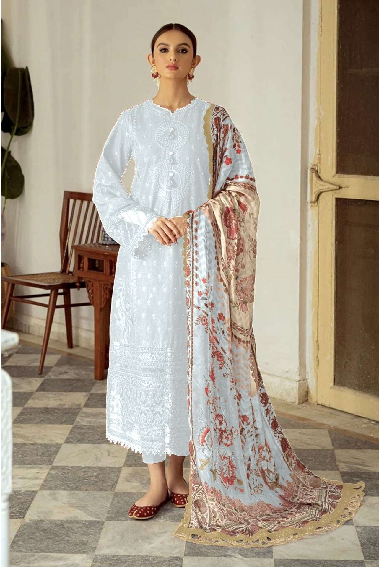 ANAMSA 445 COLOURS BY ANAMSA RAYON COTTON SEQUENCE WORK PAKISTANI DRESSES