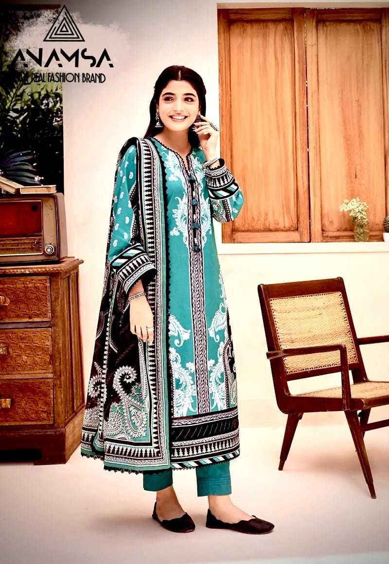 ANAMSA 453 BY ANAMSA FANCY DESIGNER JAM COTTON PAKISTANI DRESS
