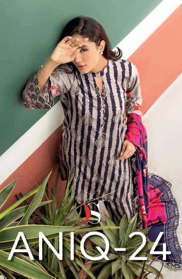 ANIQ-24 BY DEEPSY SUITS 4081 TO 4086 SERIES COTTON PAKISTANI DRESSES