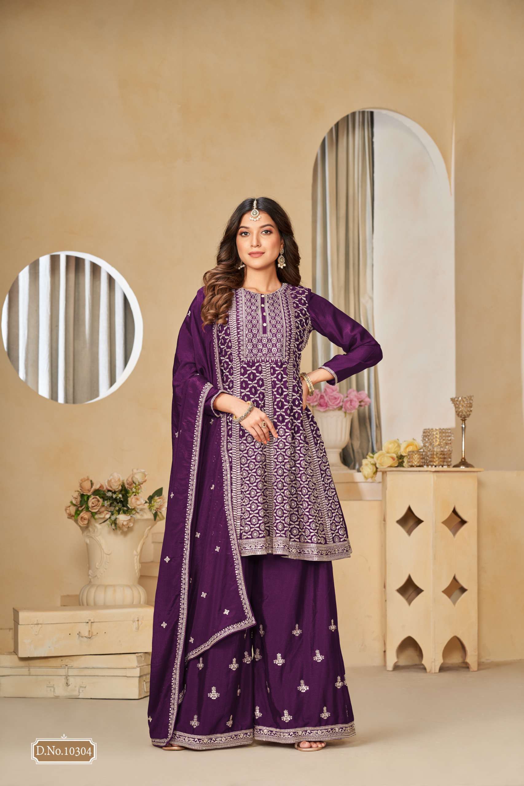 ANJUBAA VOL-30 BY DANI CREATIONS 10301 TO 10304 SERIES CHINON DRESSES