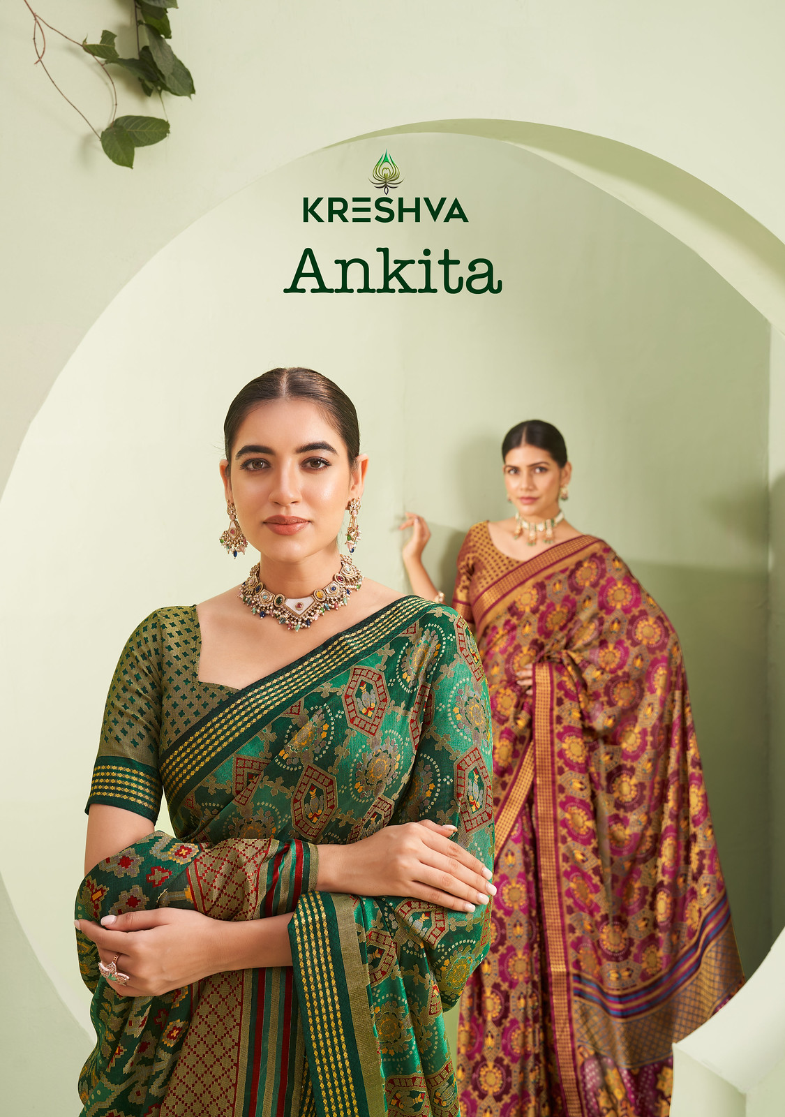 ANKITA BY KRESHVA 1043 TO 1047 SERIES FANCY LUX PV GEORGETTE SAREES