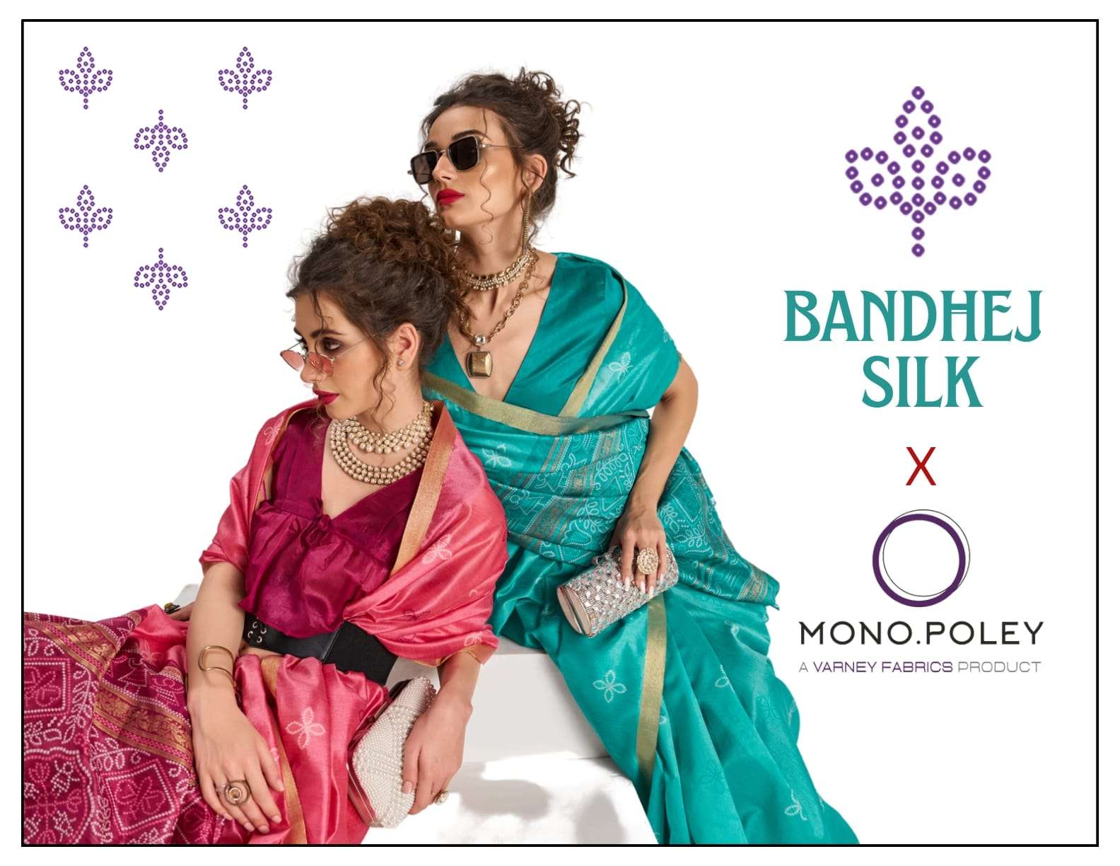 BANDHEJ SILK BY MONO POLEY 7796 TO 7802 SERIES ART SILK PATOLA SAREES