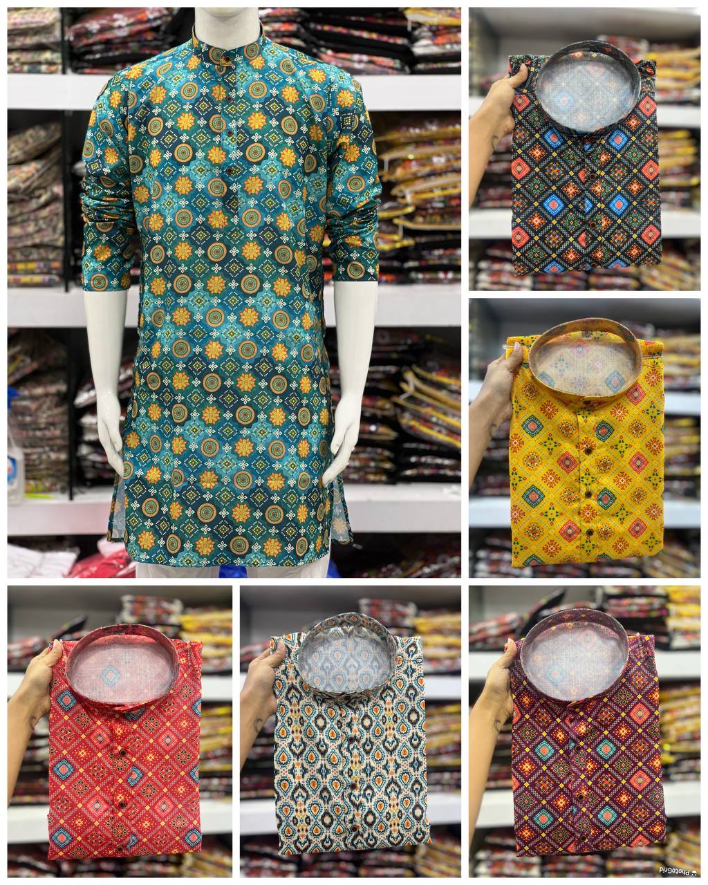 BEING-DESI 2.0 BY SUSWANI COTTON PRINT NAVRATRI SPECIAL MENS KURTAS
