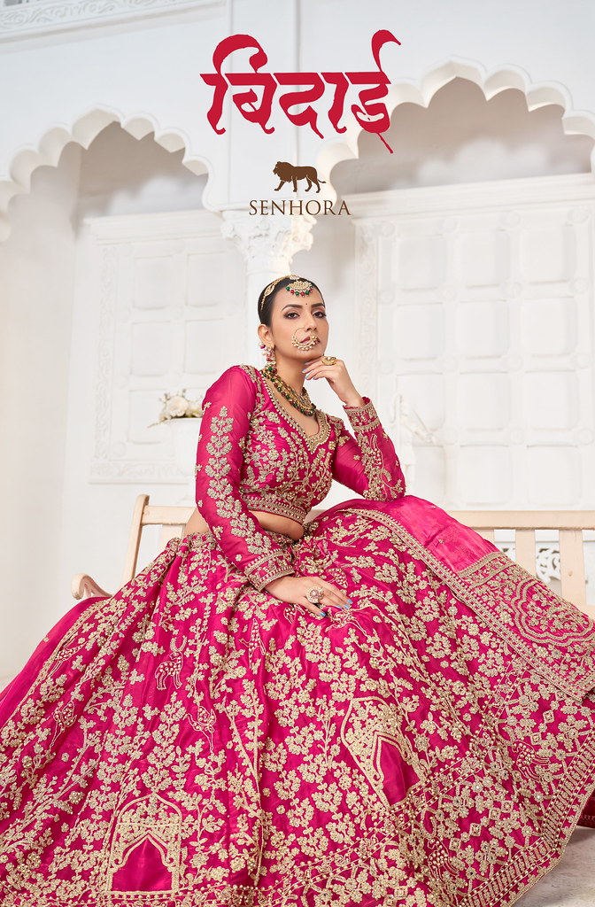 BIDAI BY SENHORA 4007 TO 4009 SERIES HEAVY JIMMY CHOO BRIDAL LEHENGAS