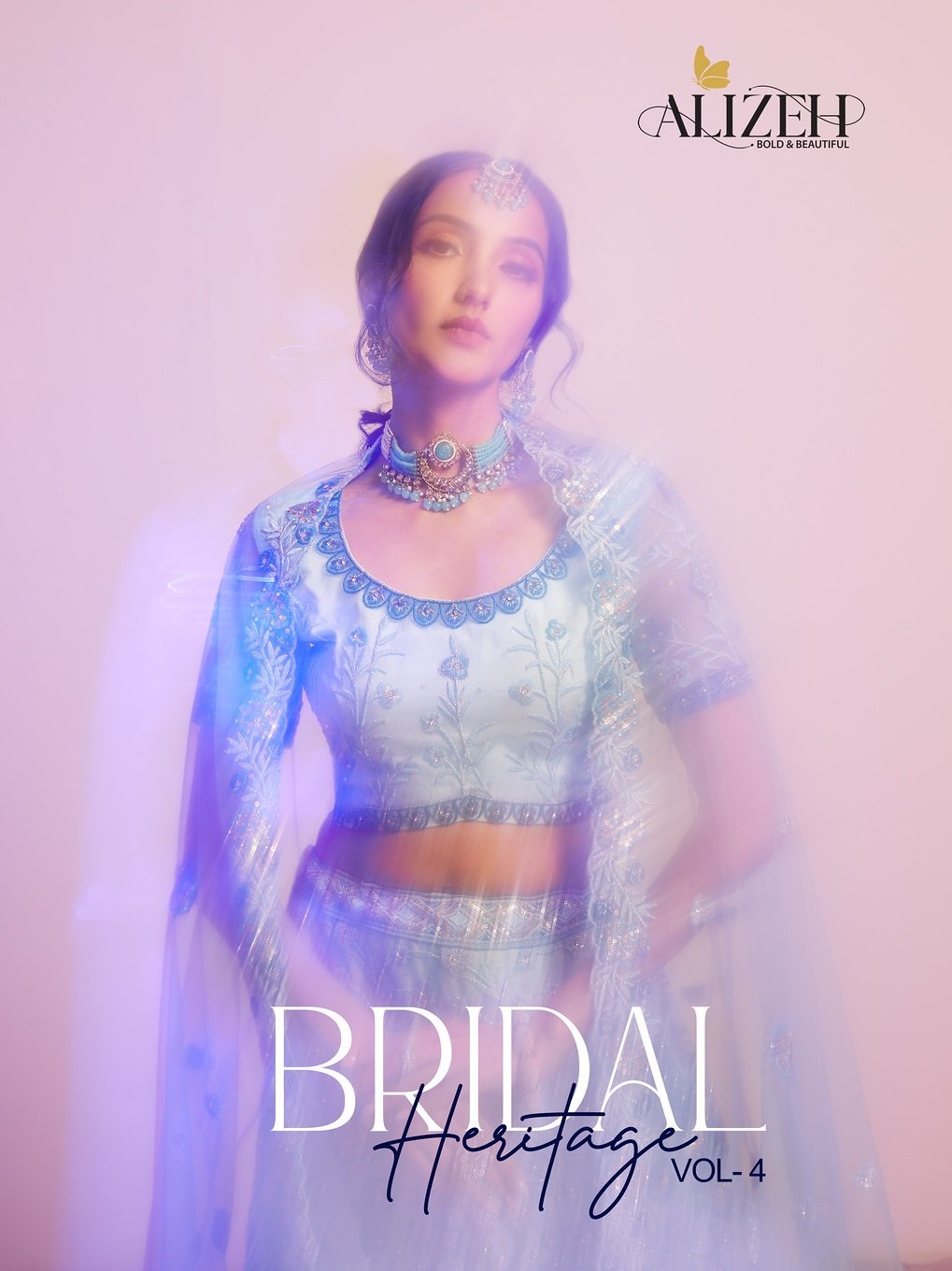 BRIDAL HERITAGE VOL-4 BY ALIZEH 1073 TO 1076 SERIES HEAVY NET LEHENGAS