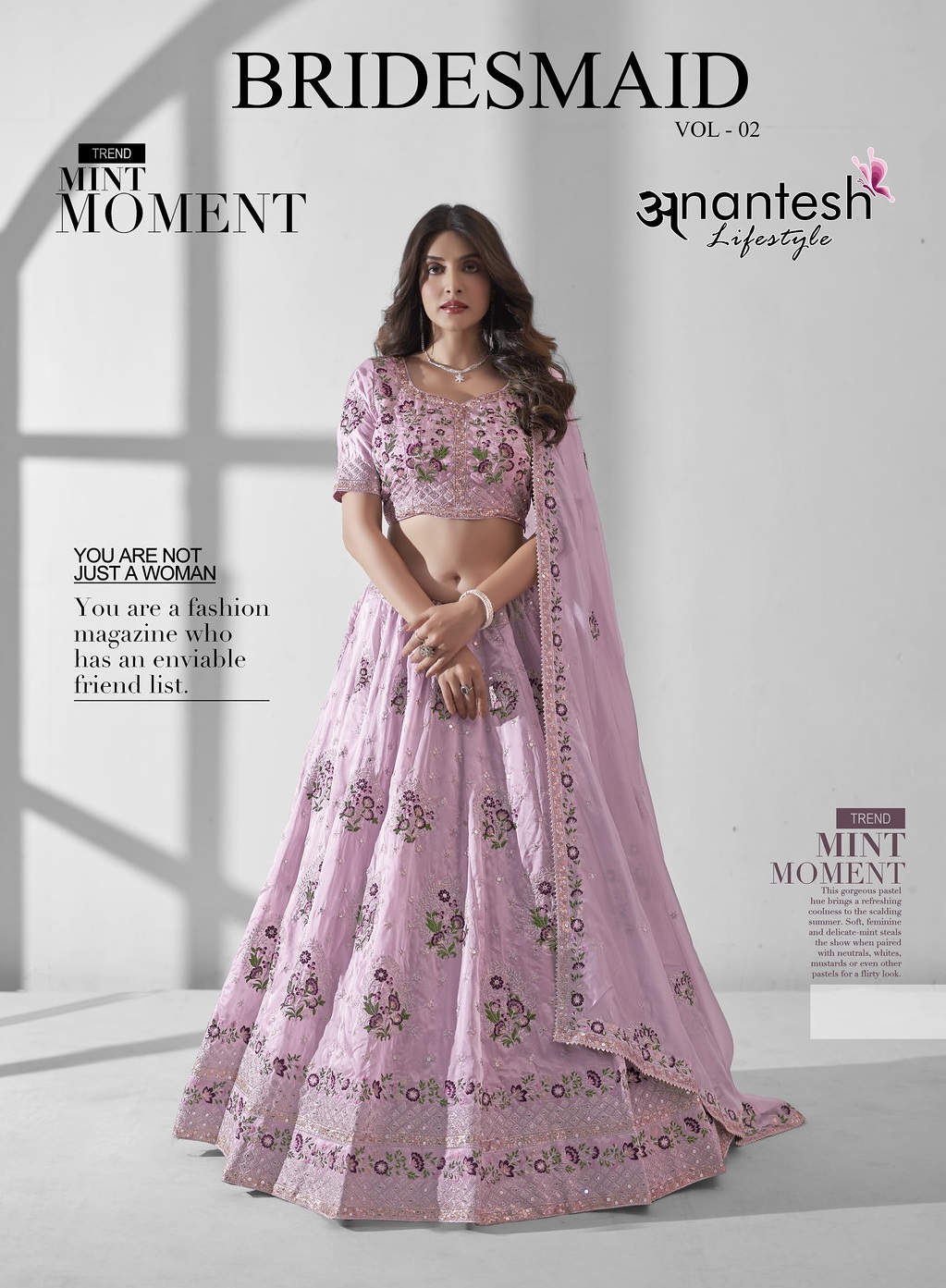 BRIDESMAID VOL-2 BY ANANTESH LIFESTYLE 11009 TO 11013 SERIES HEAVY DESIGNER LEHENGAS