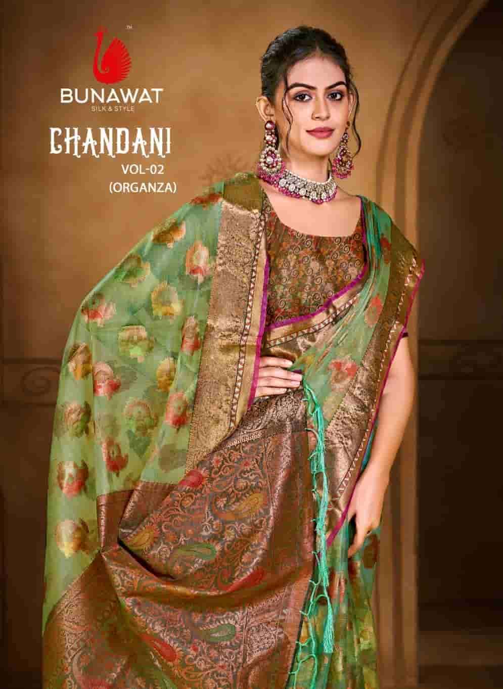 CHANDANI VOL-2 BY BUNAWAT 1001 TO 1006 SERIES FANCY ORGANZA SAREES