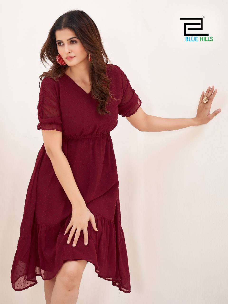 CHARMING BY BLUE HILLS 1001 TO 1007 SERIES GEORGETTE BUTTI KURTIS