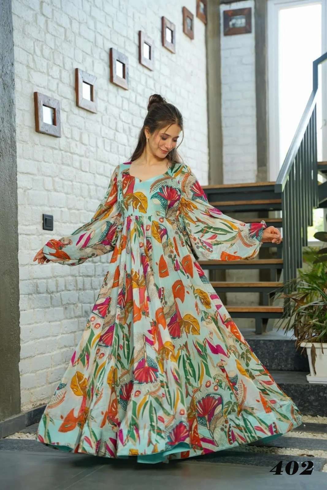 CLORA VOL-4 BY SUSWANI FANCY DESIGNER AIR TEX CHINON PRINTED GOWNS