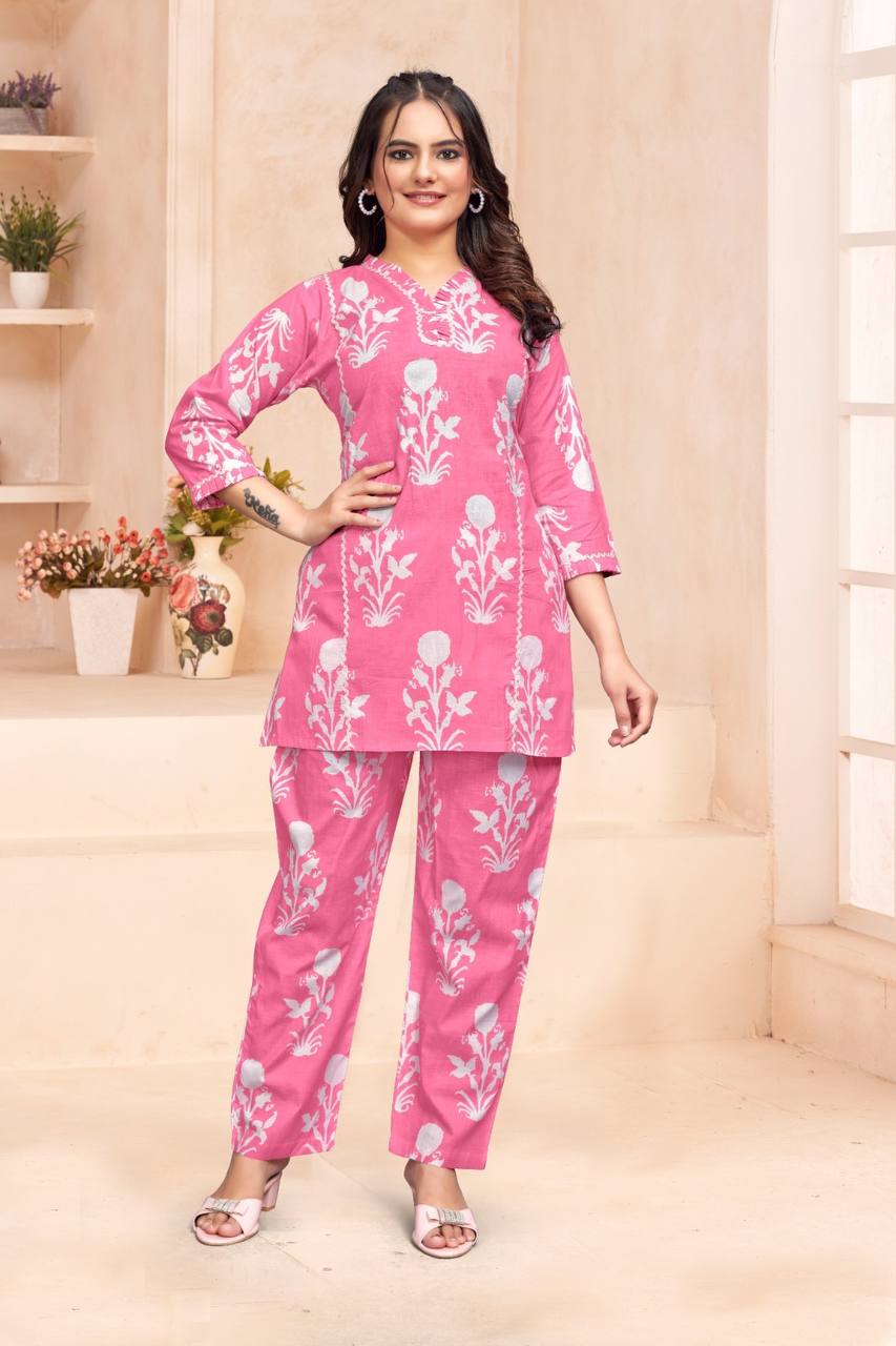 COMFORT WEAR VOL-1 BY SUSWANI COTTON JAIPURI PRINT TOP WITH PANT