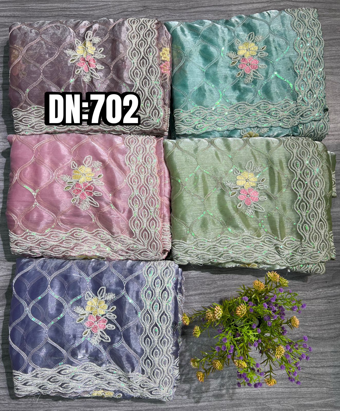 DN-702 COLOURS BY SUSWANI FANCY DESIGNER SOFT BURBERRY FABRIC SAREES