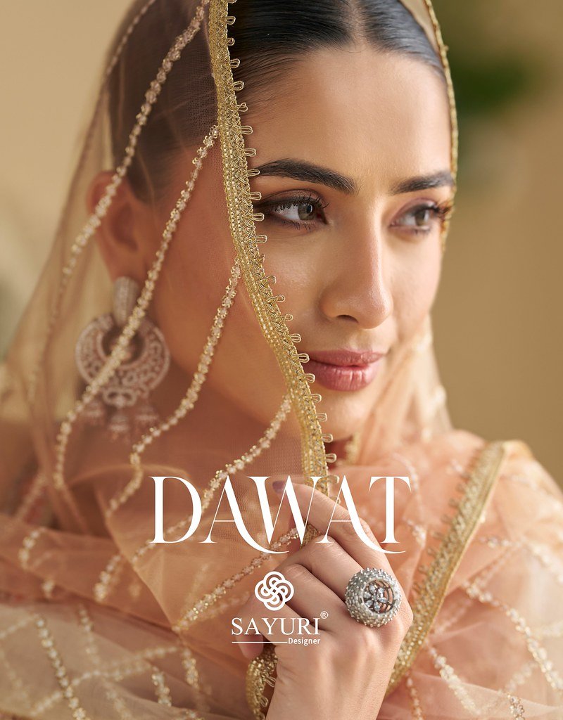 DAWAT BY SAYURI 5834 TO 5837 SERIES REAL GEORGETTE CHIKANKARI DRESSES