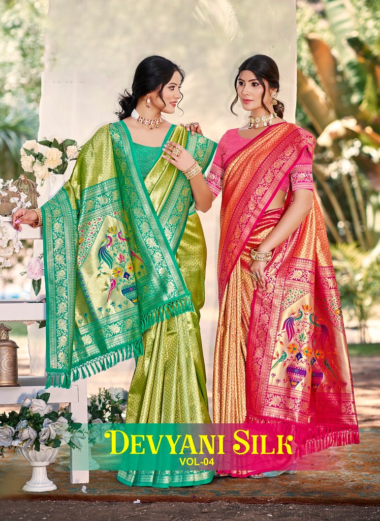 DEVYANI SILK VOL-4 BY BUNAWAT 1001 TO 1006 SERIES FANCY SILK SAREES
