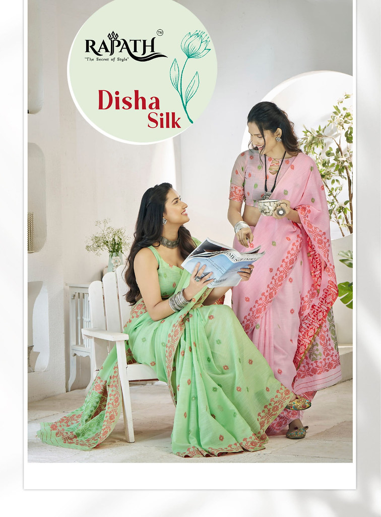 DISHA SILK BY RAJPATH 660001 TO 660006 SERIES DESIGNER LINEN SAREES
