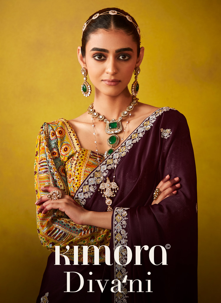 DIVANI BY KIMORA 2151 TO 2161 SERIES DESIGNER GLASS TISSUE SAREES