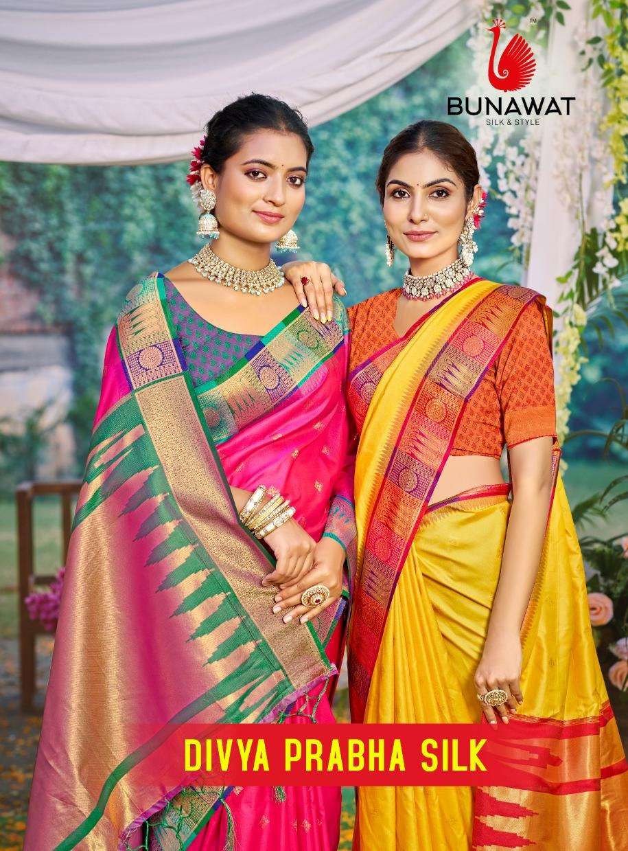 DIVYA PRABHA SILK BY BUNAWAT 1001 TO 1006 SERIES DESIGNER SILK SAREES