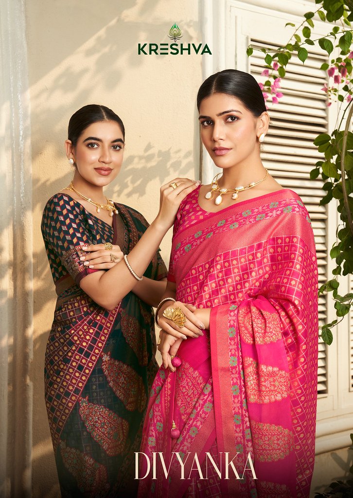 DIVYANKA BY KRESHVA K-1054 TO K-1056 SERIES LUX PV GEORGETTE SAREES