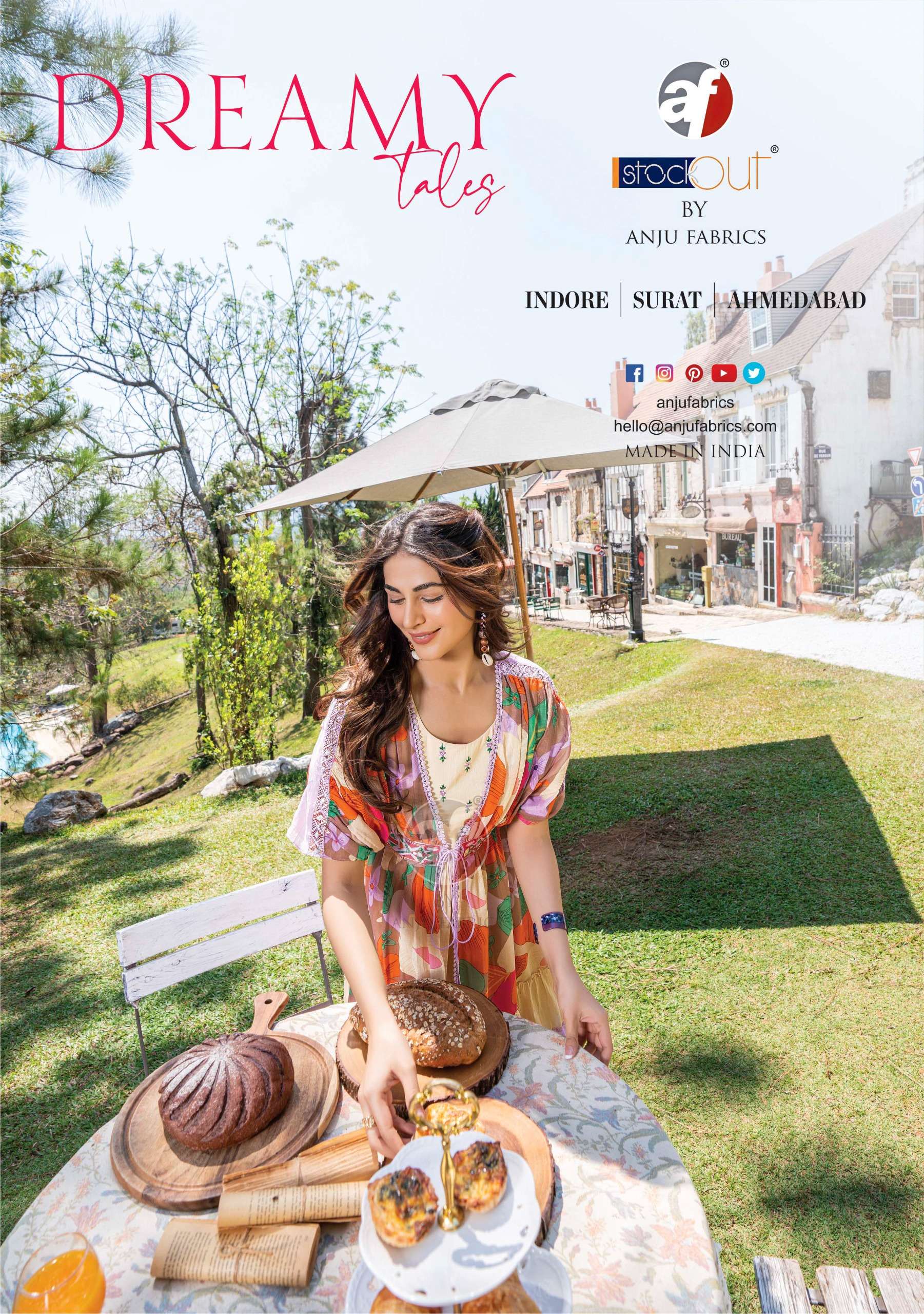 DREAMY TALES BY ANJU FABRICS 3051 TO 3056 SERIES PURE MAL COTTON KURTIS