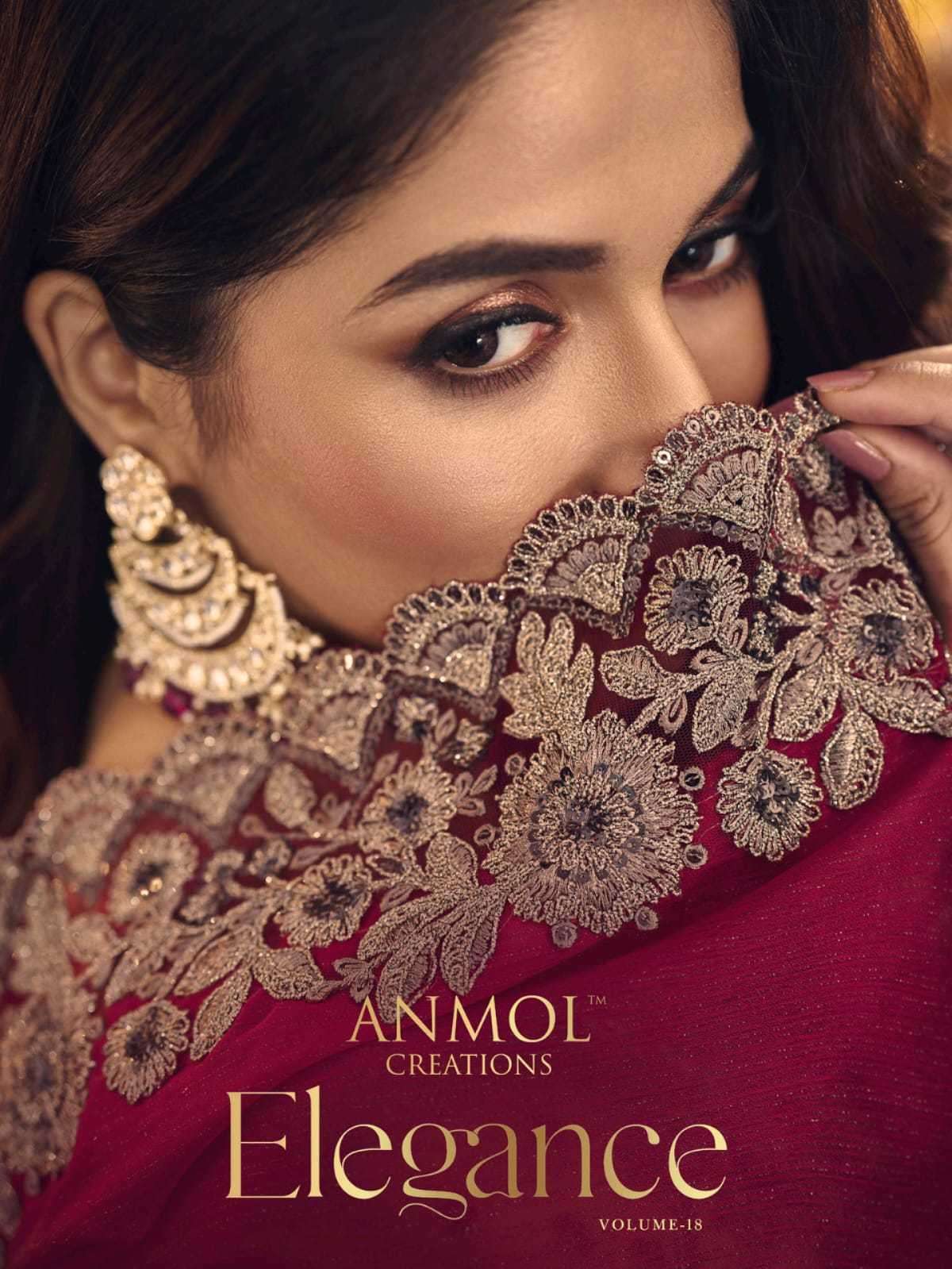 ELEGANCE VOL-18 BY ANMOL CREATIONS 13001 TO 13014 SERIES GEORGETTE SAREES