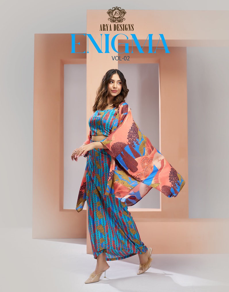ENIGMA VOL-2 BY ARYA DESIGNS DRS-51 TO DRS-57 SERIES MUSLIN SILK CORD SET