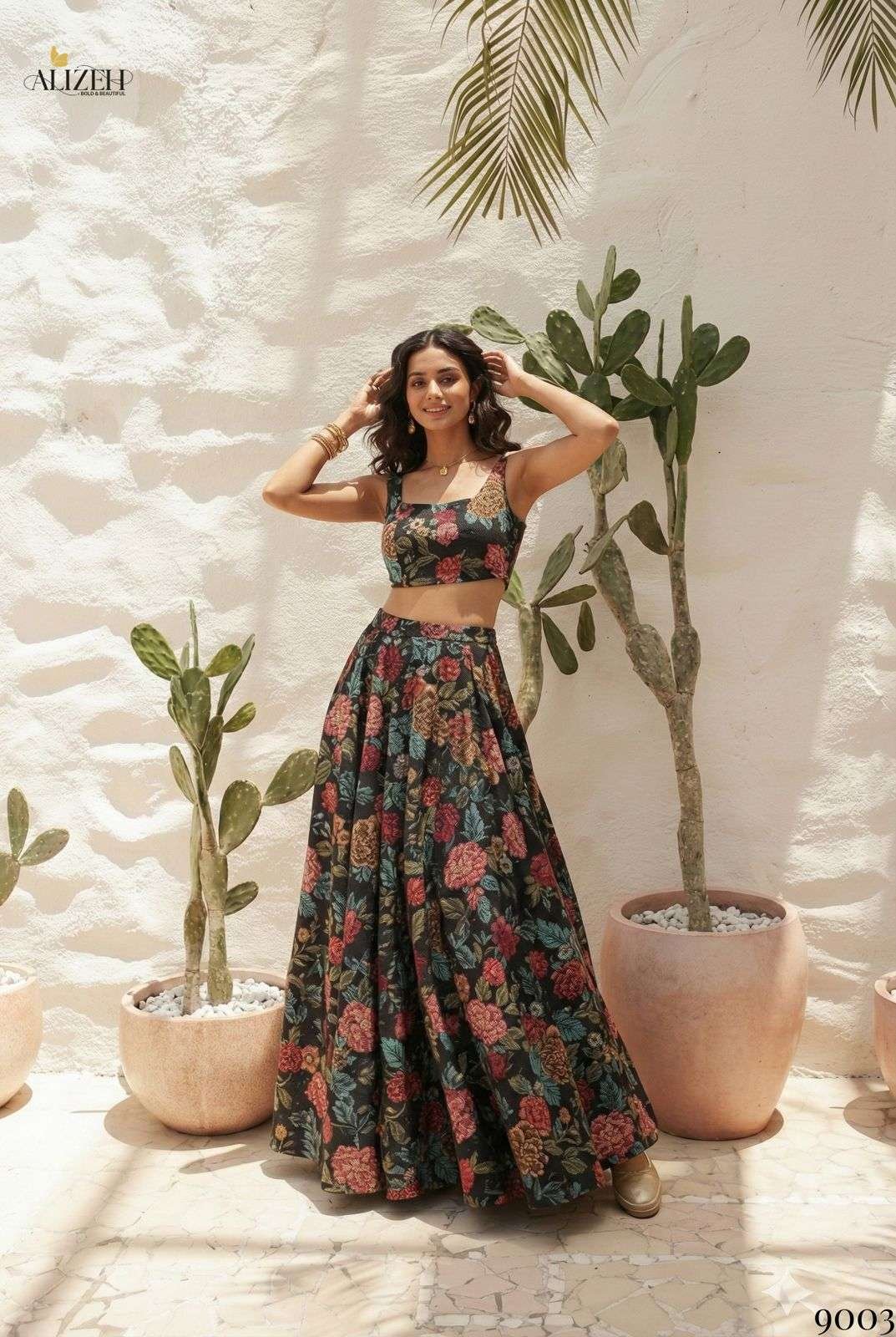 FLORENCE VOL-2 BY ALIZEH PRINTED BHAGALPURI SILK STITCHED LEHENGA