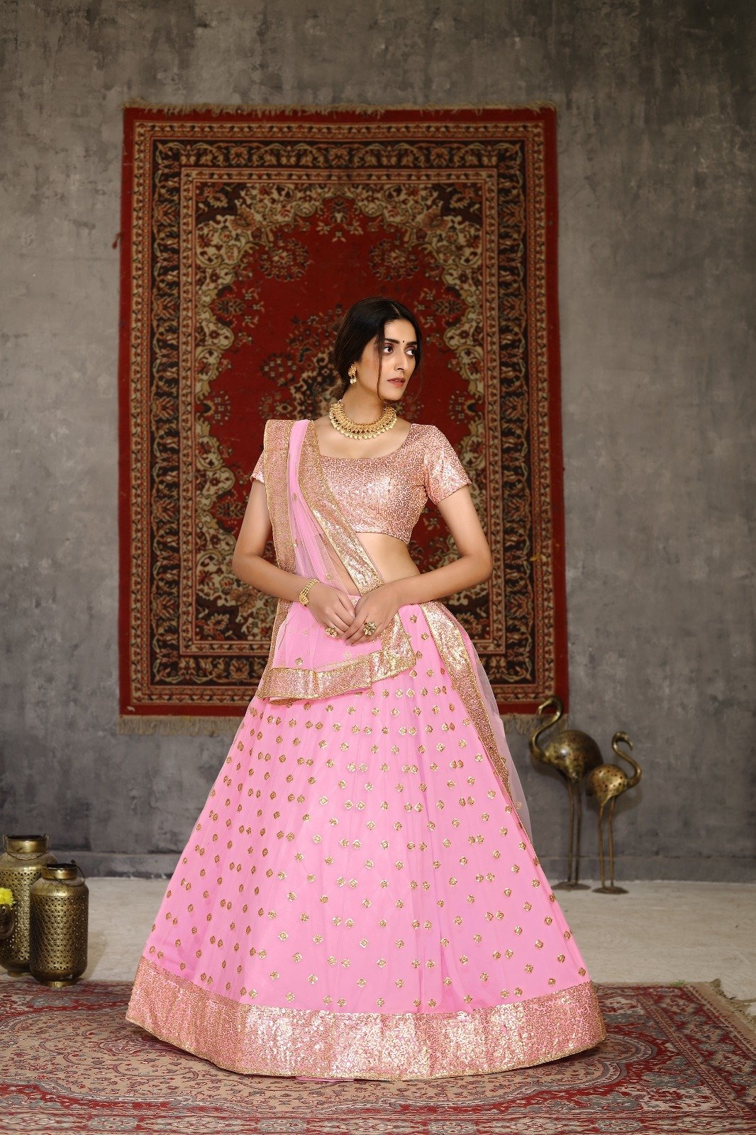 GIRLISH 124 HIT DESIGN BY SHUBHKALA FANCY DESIGNER NET LEHENGA