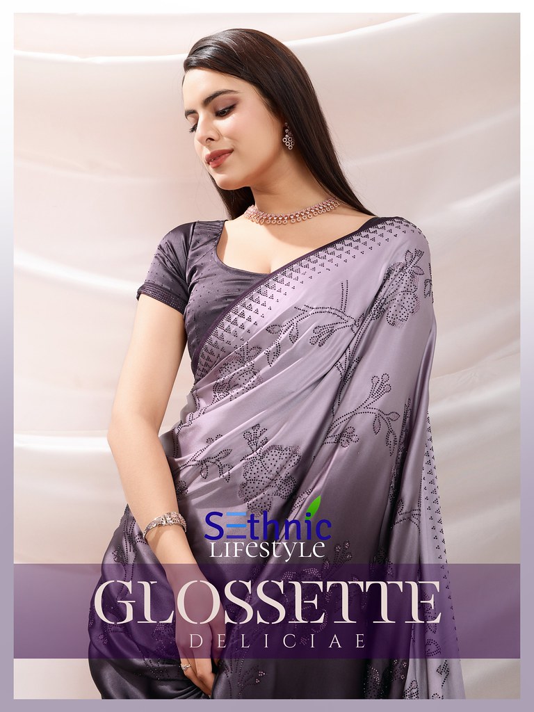 GLOSSETTE BY SETHNIC 64001 TO 64003 SERIES FANCY JAPAN SATIN SAREES