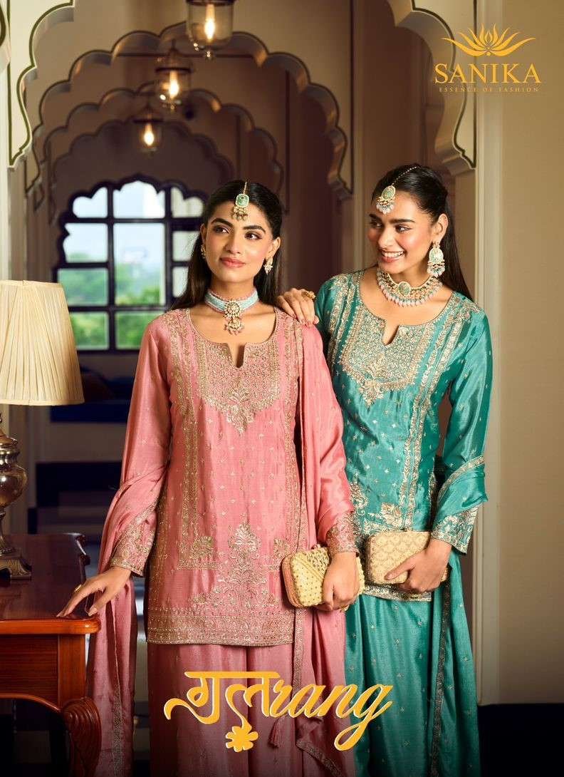 GULRANG BY SANIKA 4001 TO 4003 SERIES PREMIUM CHINON SILK DRESSES