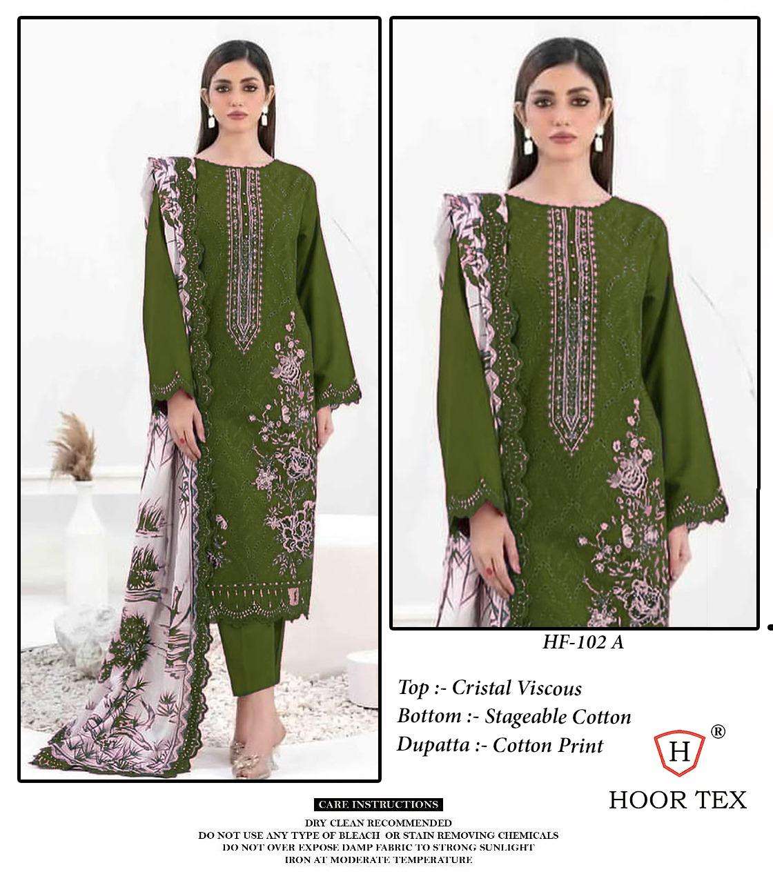 HF-102 COLOURS BY HOOR TEX DESIGNER CRYSTAL VISCOSE STITCHED DRESSES